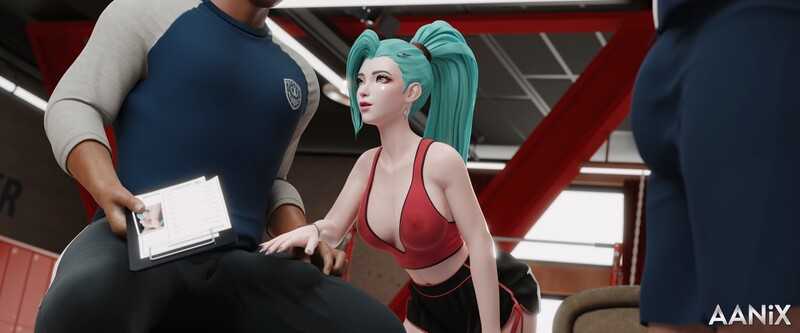 [3D社保/全动态CV]AANiX 10月新作：萨勒芬妮健身房被俩个大屌教练扩张嫩红双穴 疯狂潮吹 [1.8G/百度]